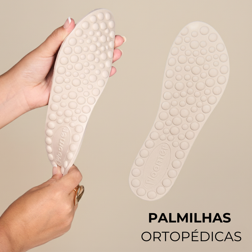 Palmilha Ortopédica Anatômica com Textura Massageadora Conforto Absorção de Impacto para o Dia a Dia