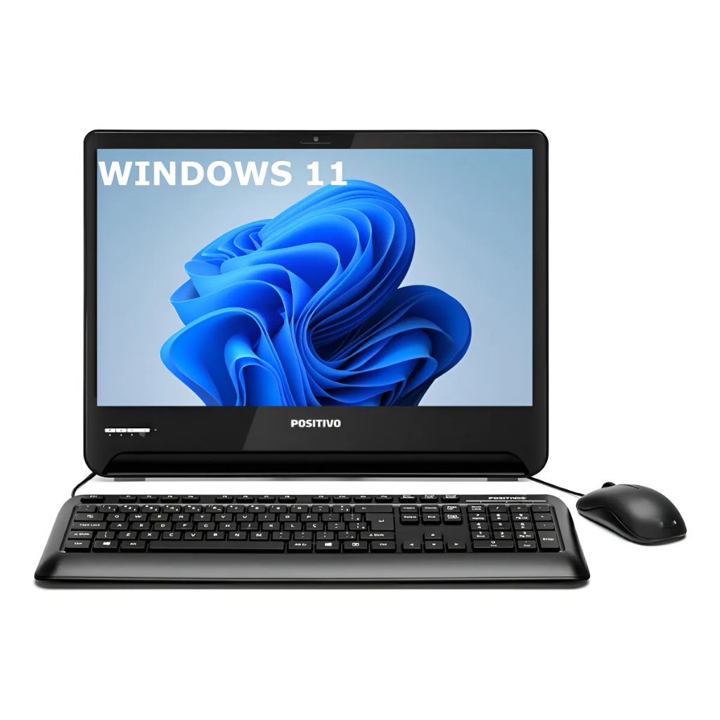 Computador Positivo All In One Core I3 7100 16gb 500ssd W11 Preto
