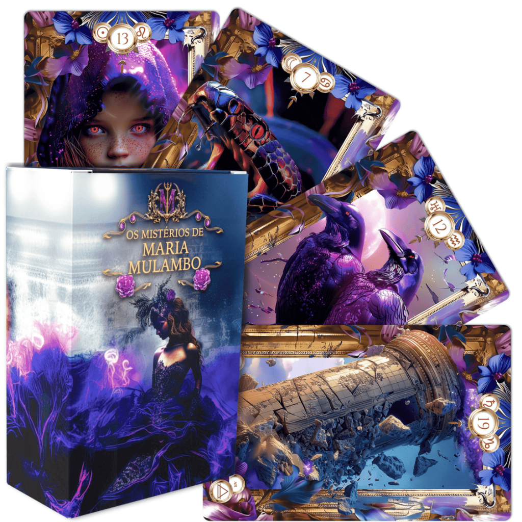 Baralho Cigano Pomba Gira Maria Mulambo Os Mistérios Baralho 36 Cartas 100% Plastificadas + Revista