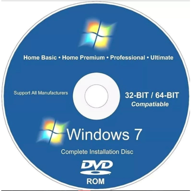DVD com Windows 7 x32 e x64 com todas as versões