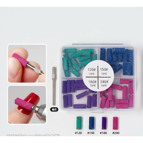 Kit 60 und De Refils Slim + Broca Fininha Para Lixa Bits