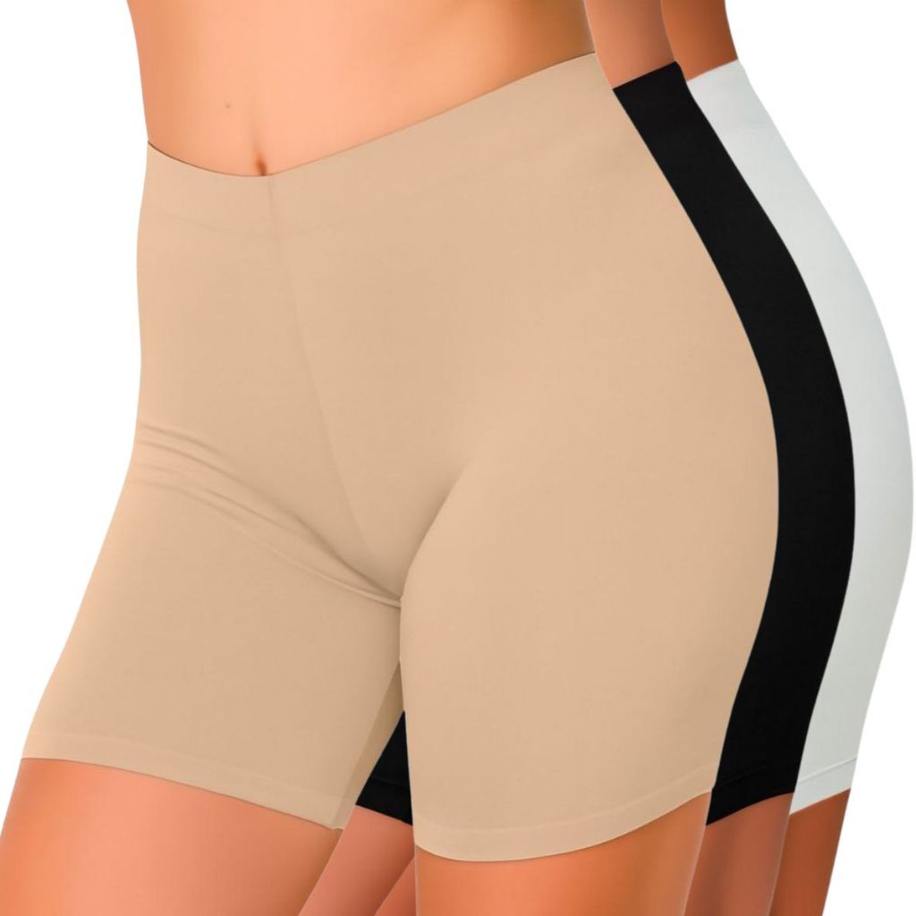 Short Anágua Segunda Pele Bermuda Shortinho Usar De Baixo Vestido Saia Lingerie Feminino