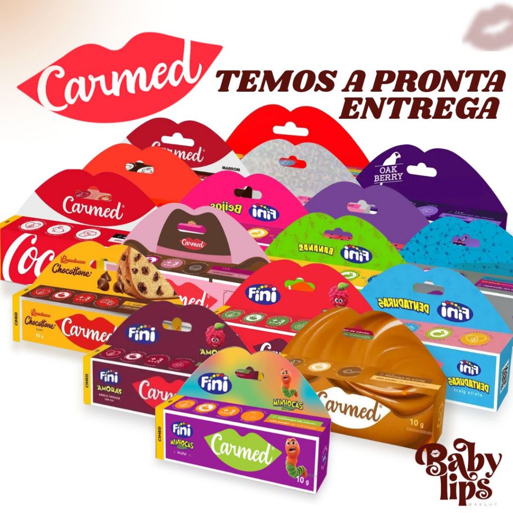 Hidratante Brilho Labial Carmed Coca Cola Bala Fini Ana Castela Rosa Gloss Glitter Varios Modelos