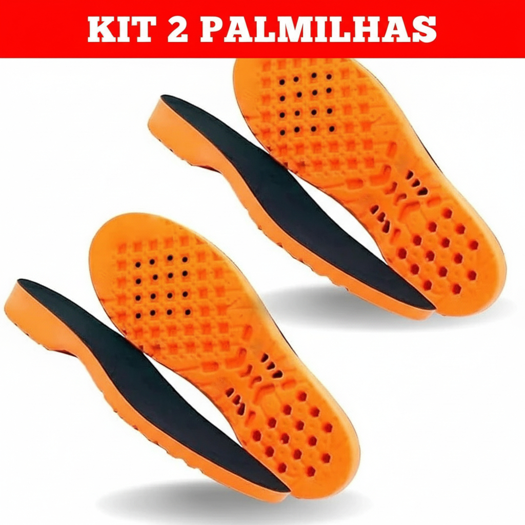 Kit com 2 Pares de Palmilha Ortopédica em Gel Para Várias Horas de Trabalho Alivia Dores Confortável