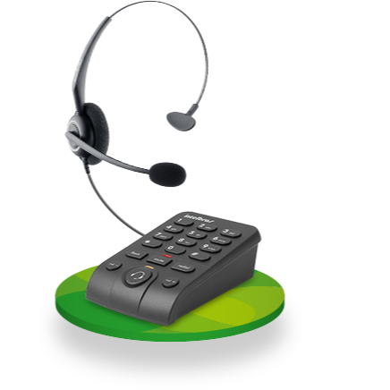 Telefone Headset Telemarketing  Fixo HSB 50 Intelbras com discador
