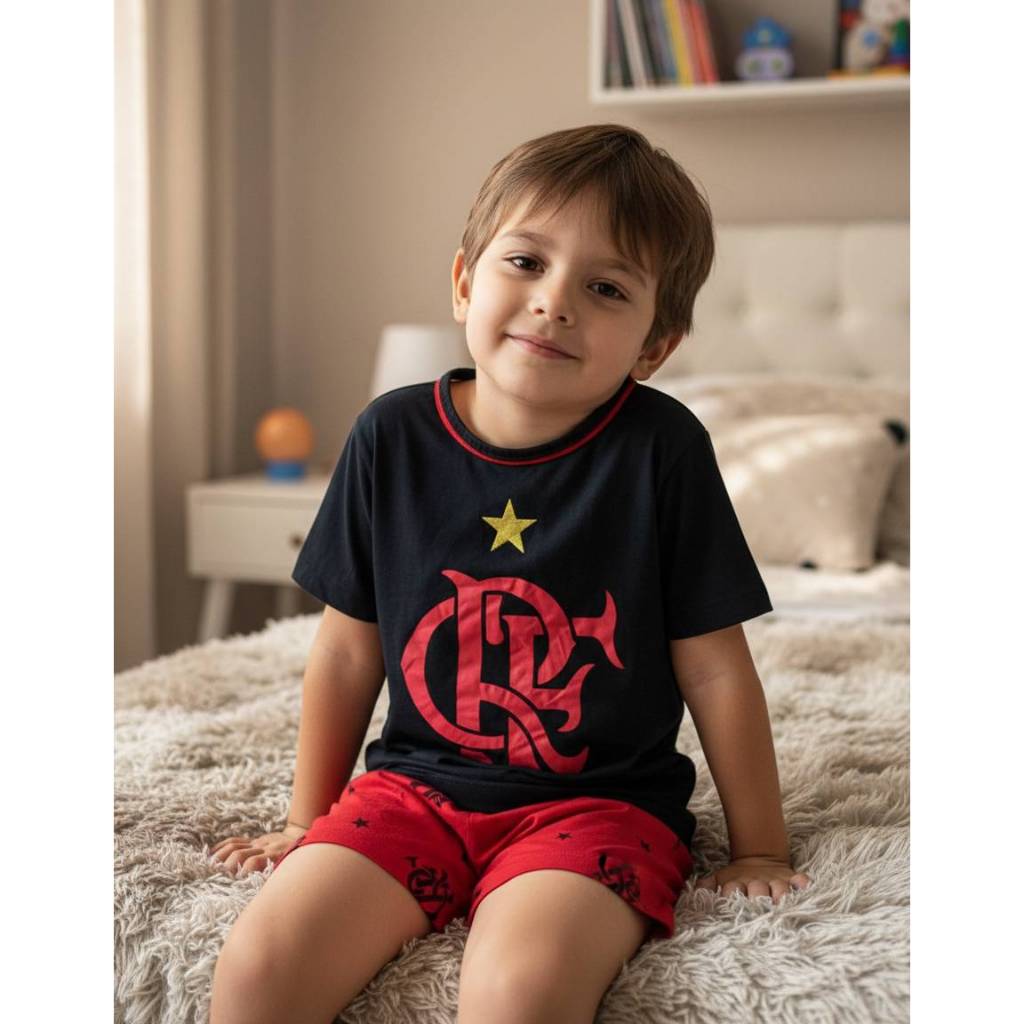 Pijama Infantil Times Manga Curta Verão