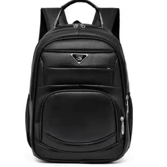 Mochila de Couro Universitária Unissex MÉDIO/GRANDE Feminina Masculina  Reforçada Com Cabo de Aço para notbook