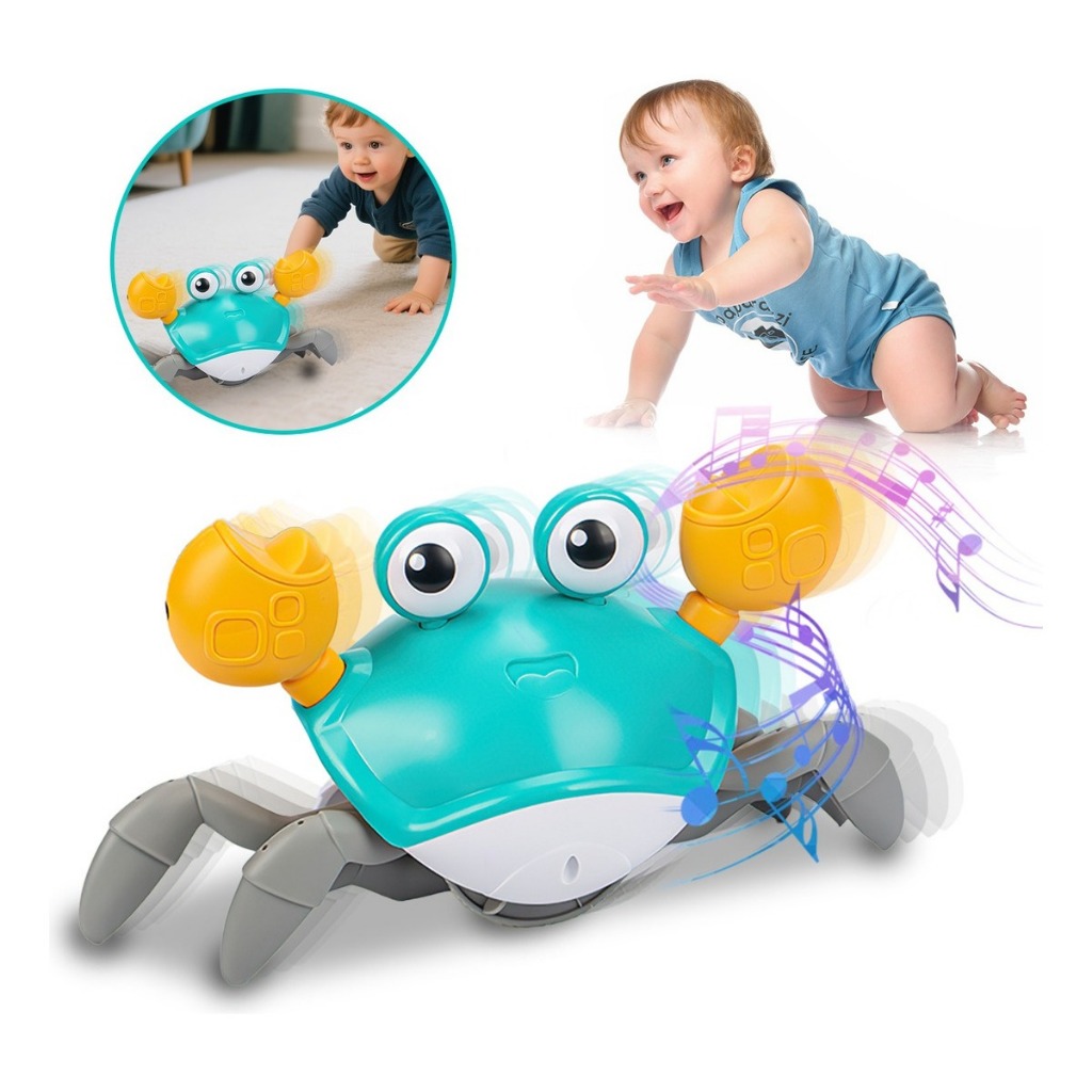 Caranguejo Brinquedo Fujão Sensor Dança E Som Eletrônico Top que anda