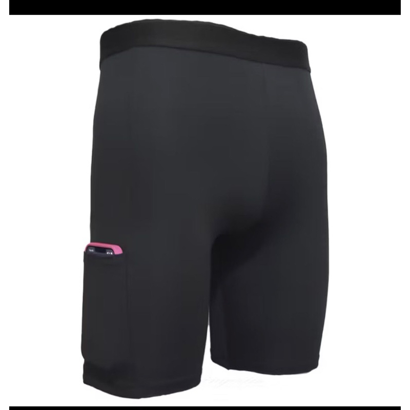 bermuda térmica COM BOLSO masculina segunda pele compressão proteção uv anti assaduras