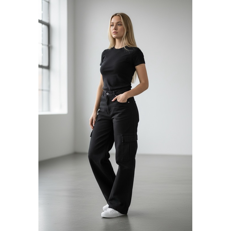 calça cargo feminina e vários cores disponíveis super tendência cintura alta empina bumbum