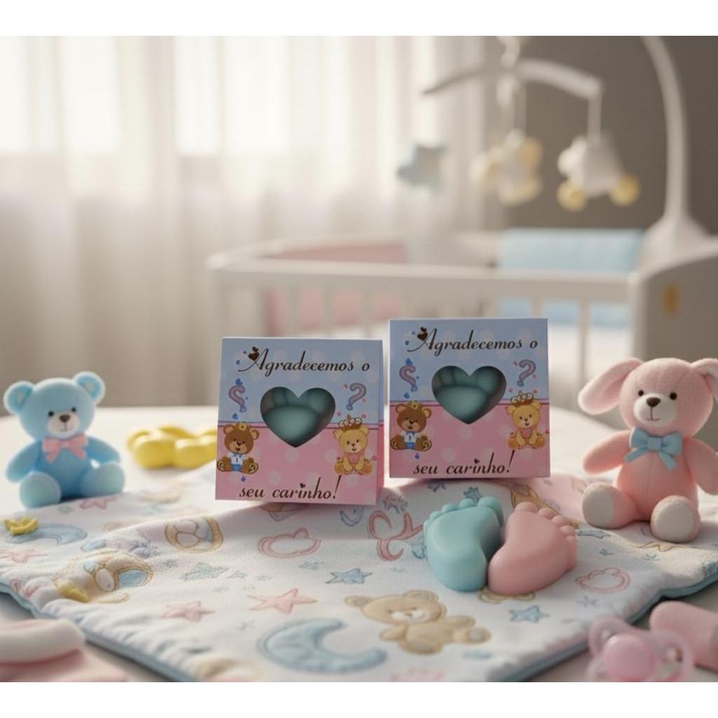 Lembrancinhas chá revelação chá de bebê maternidade Kit com 100