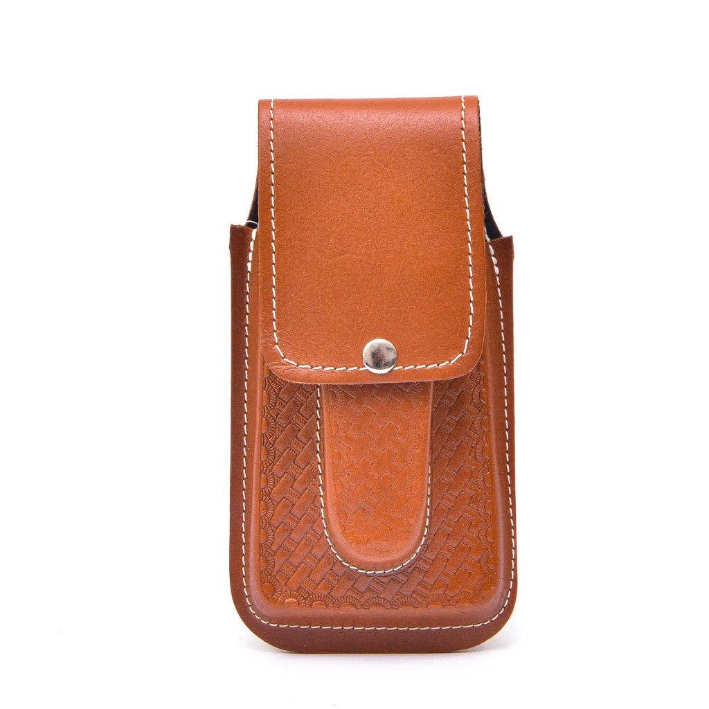 Kit 3 un Bainha Capinha Country Canguru Celular Canivete Couro Legítimo