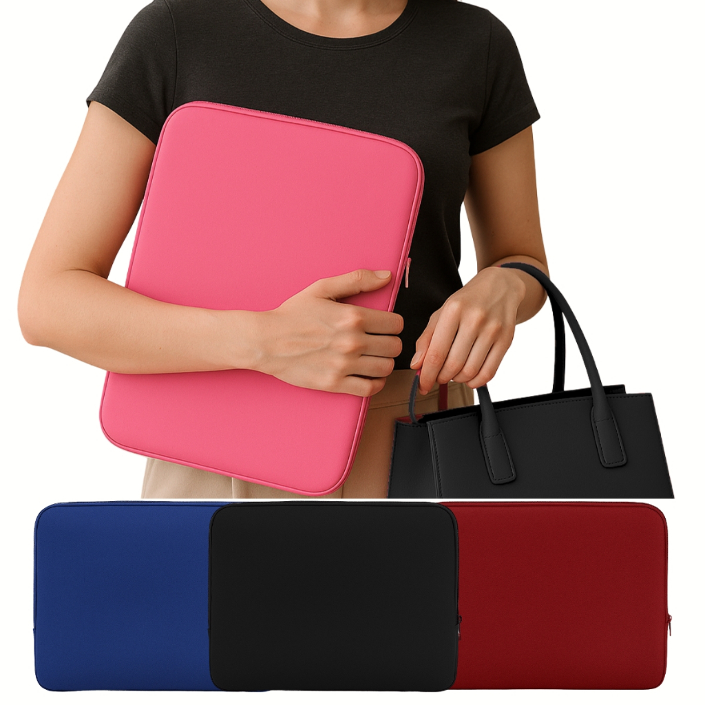 Capa Case Maleta para Notebook Acolchoada 14" ,15" , 15,6" , 17" , 13,3" ,  7" , 10" , 12" Polegadas Slim Neoprene