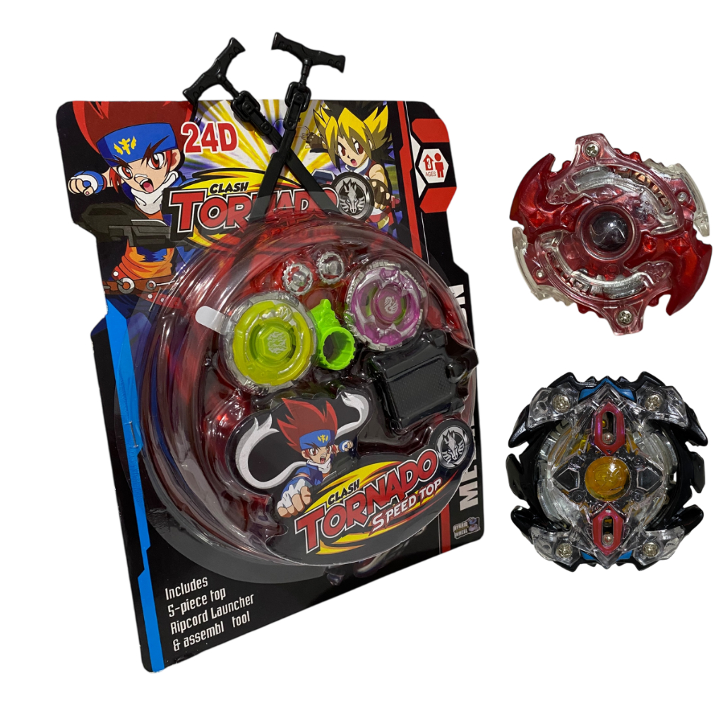 Kit 2 Beyblade  Metal 5D LED + Lançadores + Arena