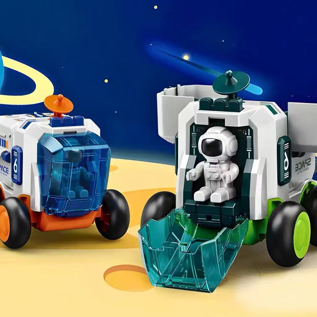 Brinquedo Infantil de Missão Espacial - Foguete e Nave com Astronauta
