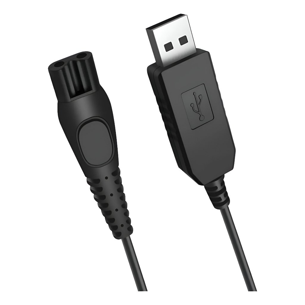 Cabo Carregador Usb 15v Compatível Barbeador Philips Hq8505 Preto