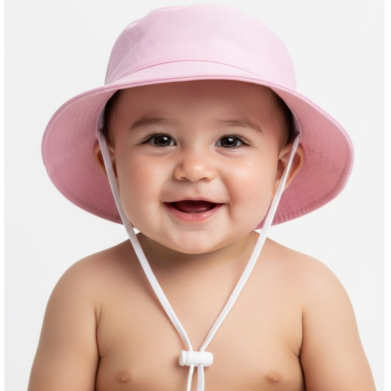 Chapéu Bucket bebê RECEM NASCIDO infantil Menina boné praia casual proteção solar Cordinha Ajustável