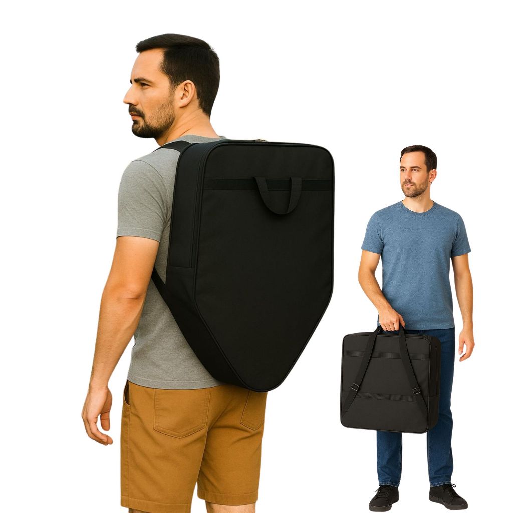 Bolsa para Pipas Raias 48cm 70cm e 90cm Lisa Preta com Alça Dupla alça para mão e Bolso