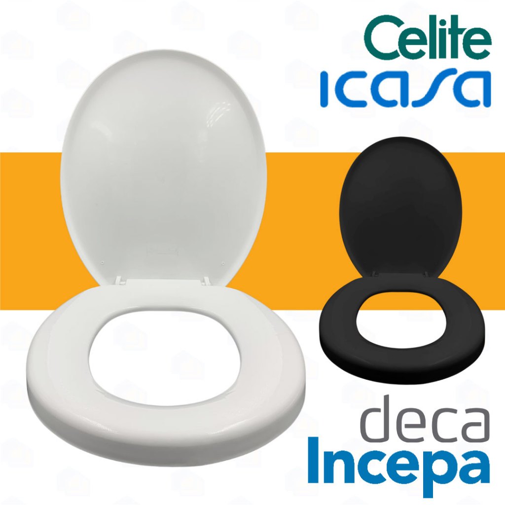 Assento Sanitário Injetado Vision Oval Redondo Vaso Deca Celite Incepa Hervy Roca Icasa Logasa