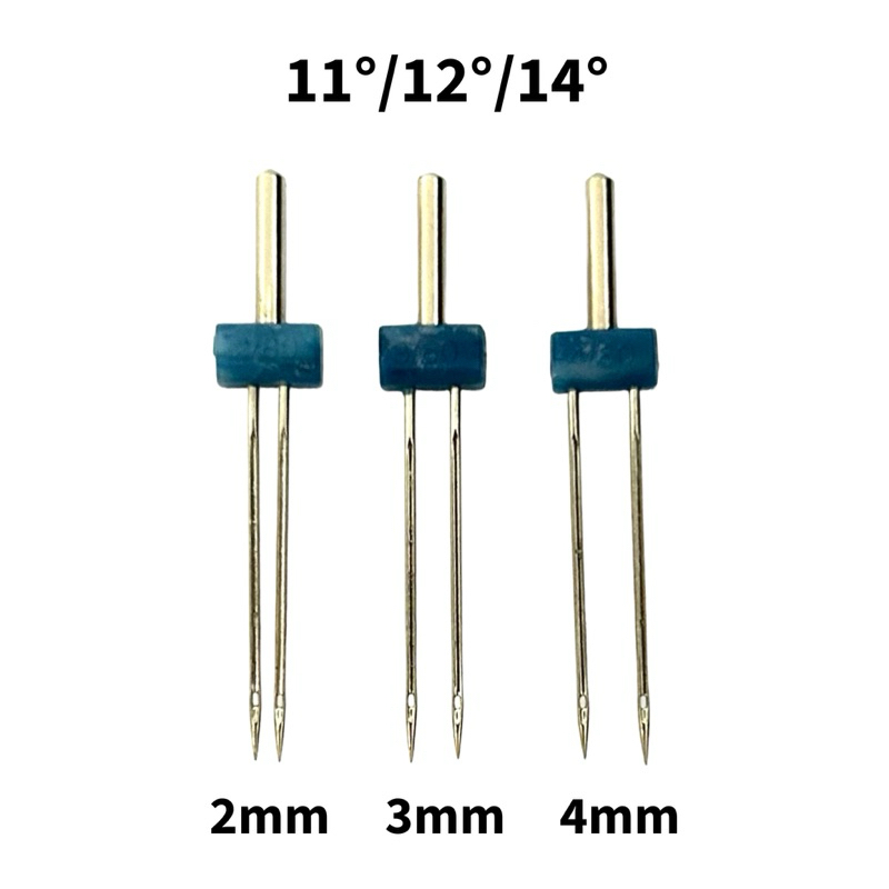 Agulha Dupla HZX1 2mm 3mm 4mm N°14 Para Máquina Costura Doméstica Singer Elgin
