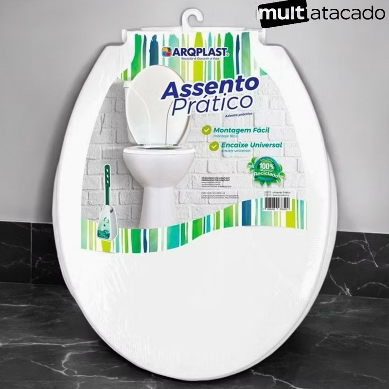 Tampa De Vaso Privada 2 Parafusos Assento Sanitário Oval Branco Plástico Universal Barata Resistente Encaixe Banheiro