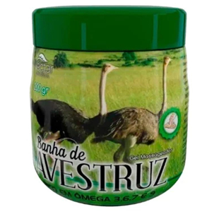 01 Gel Massagem Banha de Avestruz - Alívio de Dores Musculares - Nectar Cosméticos 200g