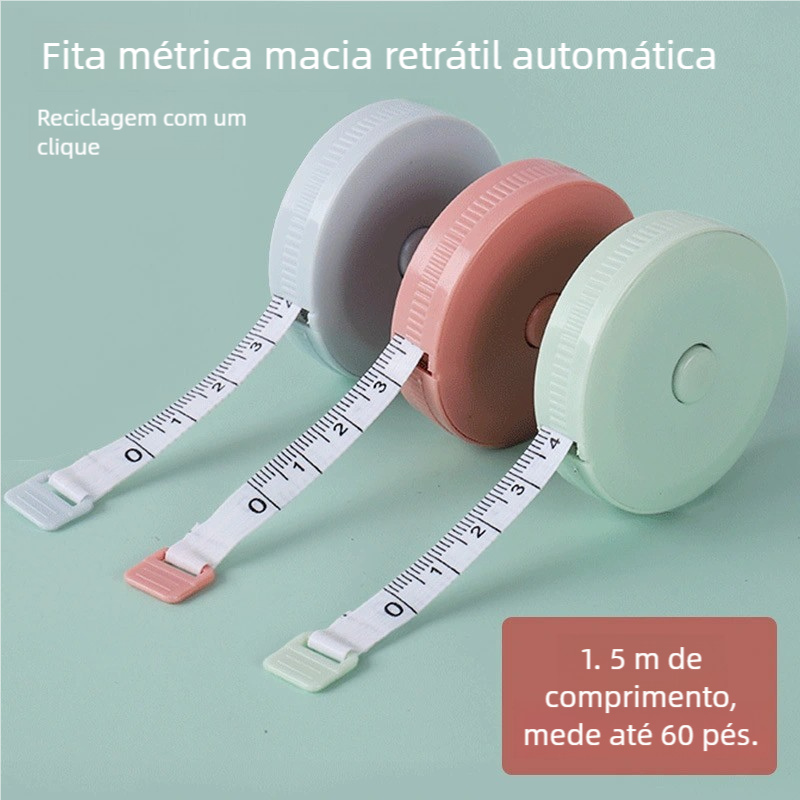 Régua Macia para Medir Roupas - Fita Métrica Fofa Portátil Mini e Cintura