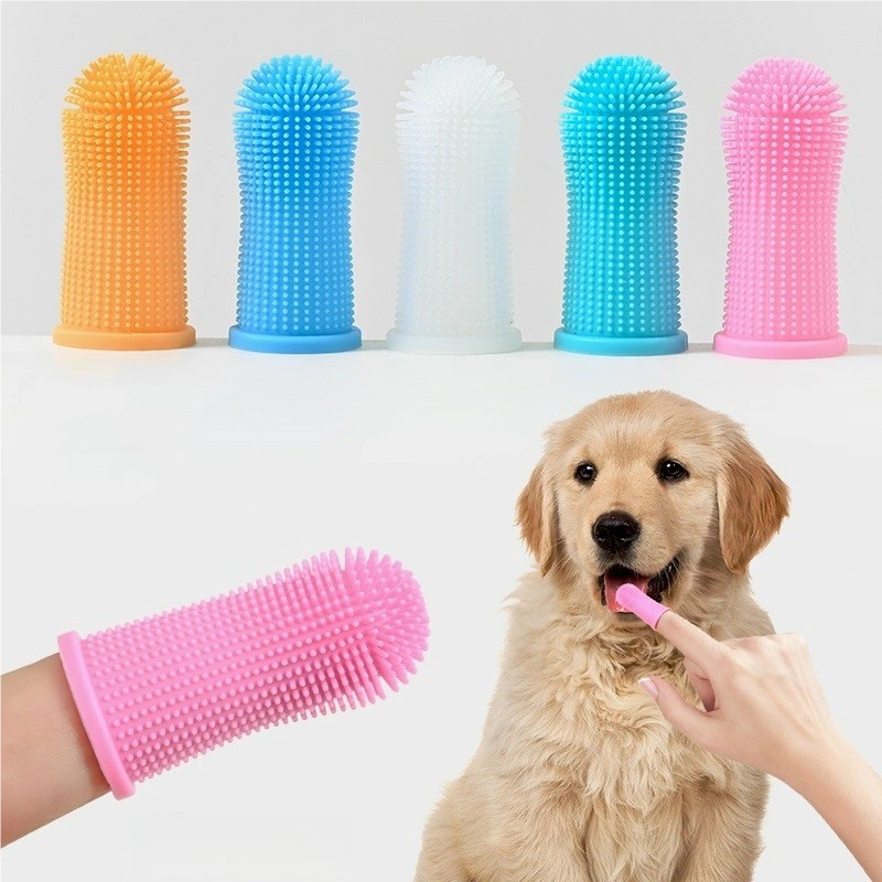 Escova de Dente Pet Silicone BPA Free – Maleável, Estojo Incluso, Limpeza 360° Ultra Macia!