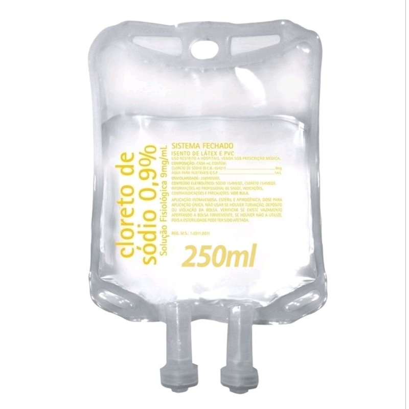 kit 10 unidades Soro Sistema Fechado  Saco Fisiológico