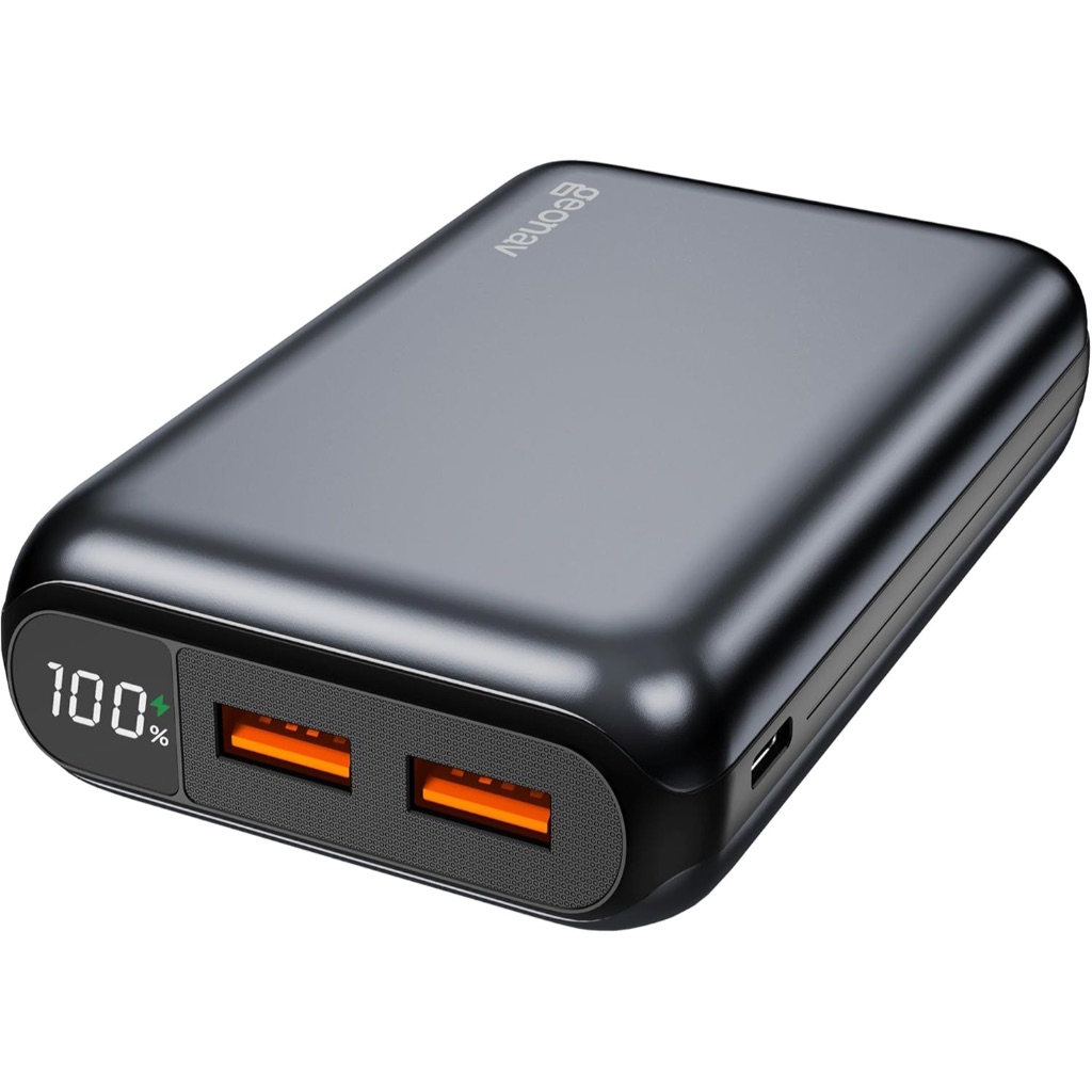 Carregador Portátil 20.000 mAh PowerBank Com Carregamento Rápido Preto GEONAV