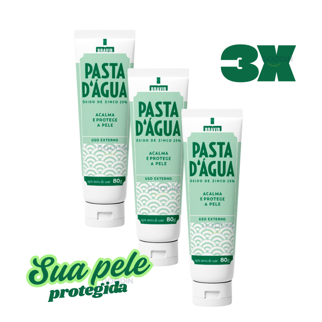 Pasta D’Água 80g – Ação Secativa e Protetora – Alivia Irritações e Acalma a Pele