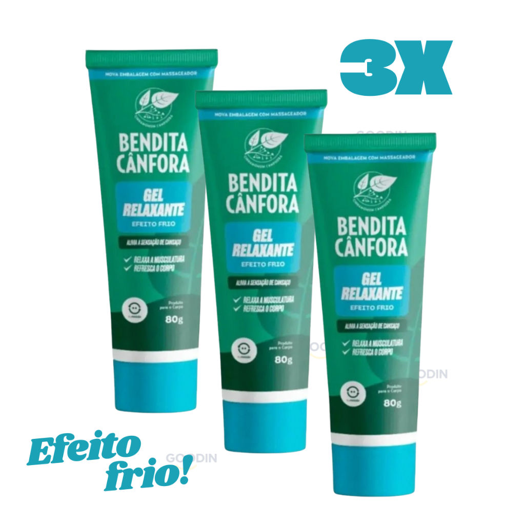 Gel Relaxante Bendita Cânfora 80g – Alívio Imediato para Dores e Tensões Musculares