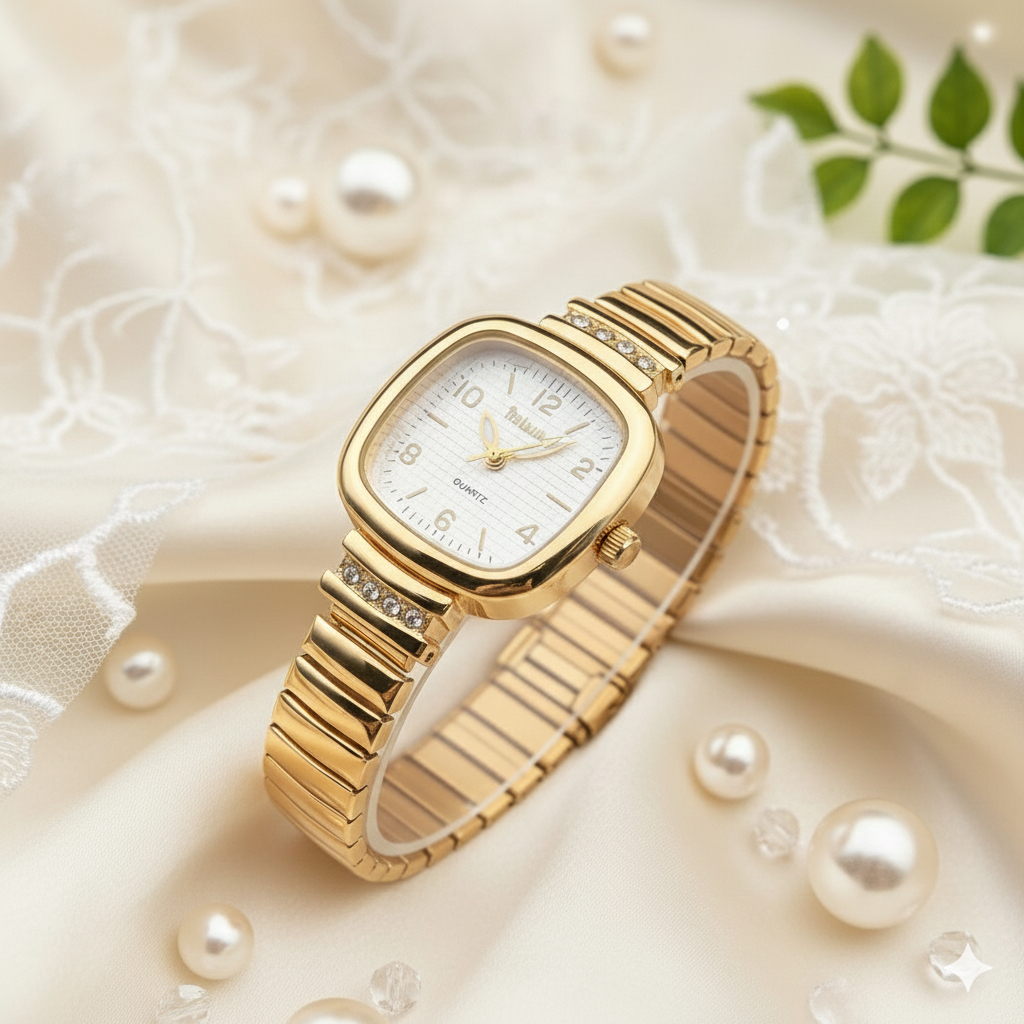 Relógio feminino MINI quartzo aço inoxidável pulseira MOLA