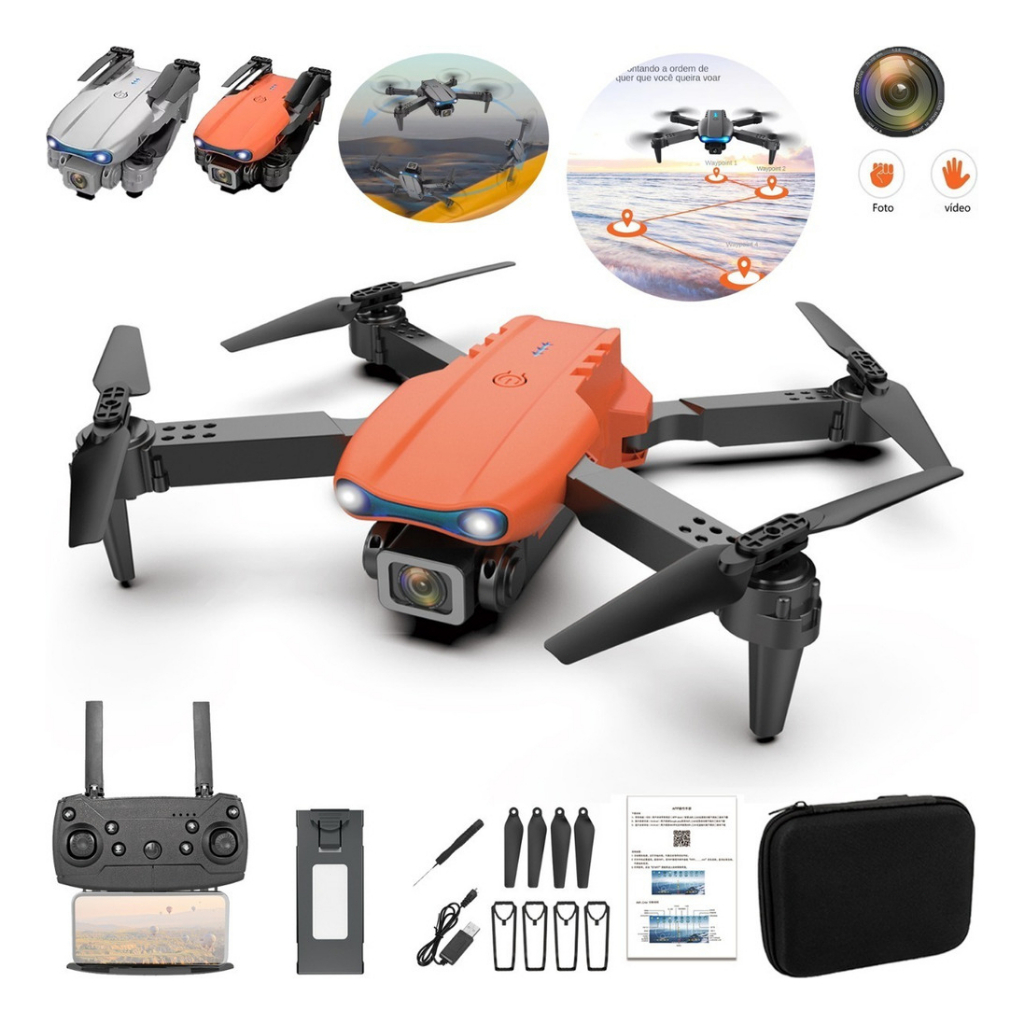 DLI Mini Drone E99Pro Profissional 4K Com 2 Câmeras Controle Remoto Fotografia Aérea Quadricóptero