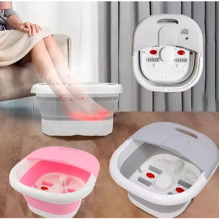 Hidromassageador Banheira Bacia De Pés Portatíl Spá Dos Pés Com Massagem E Aquecedor Automático