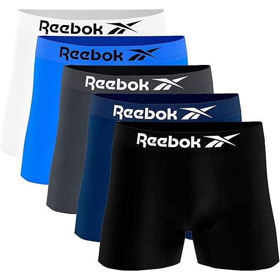 Kit 5 ou 10 Cuecas Reebok Boxer Box Classic Microfibra Leve e Elástico Confortável Sem Costura Macia