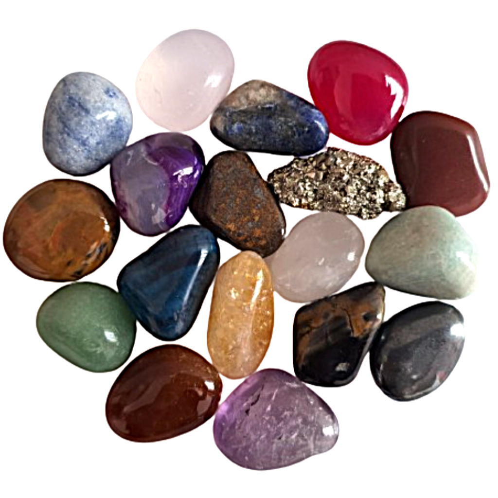 18 Cristais 100% Naturais Pedras Semi Preciosas Verdadeiras