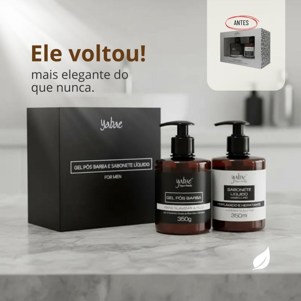 Kit Sabonete Líquido + Gel Pós Barba For Men 350ml – Yabae