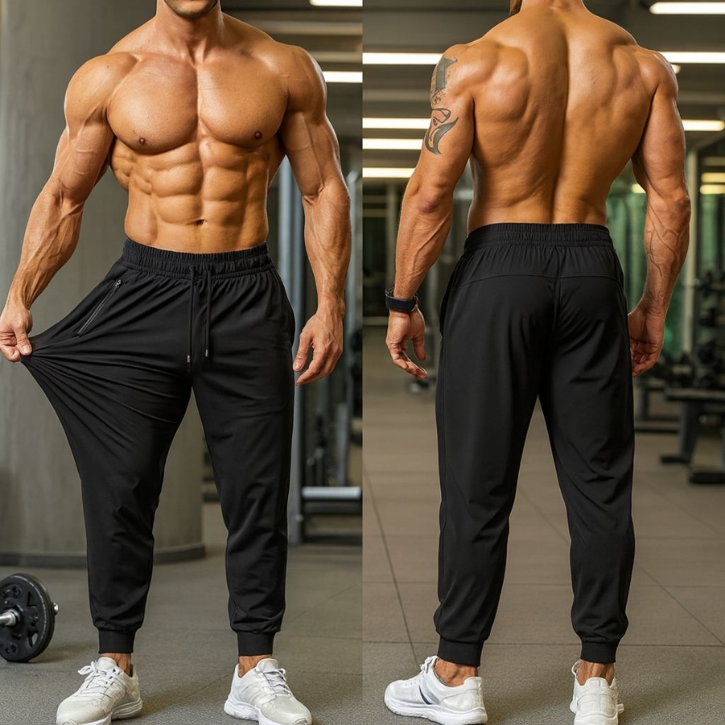 Calça Masculina Com Elastano Para Academia Esportiva Fitness Slim Fit Jogger Dry Fit Furadinho Leve Praticar Esportes