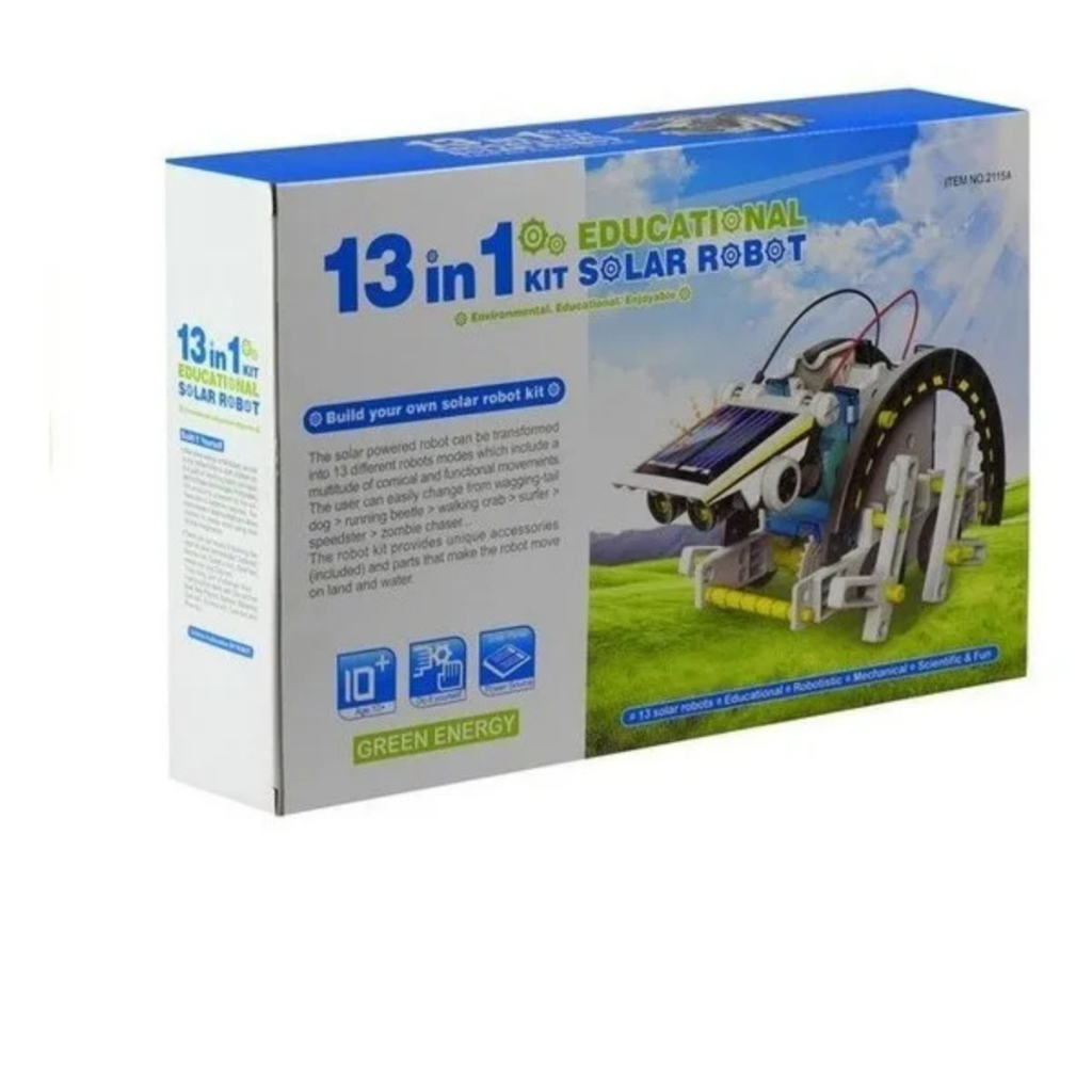 Robótica Educacional Kit Robô 13 Em 1 Energia Solar Brinquedo Infantil