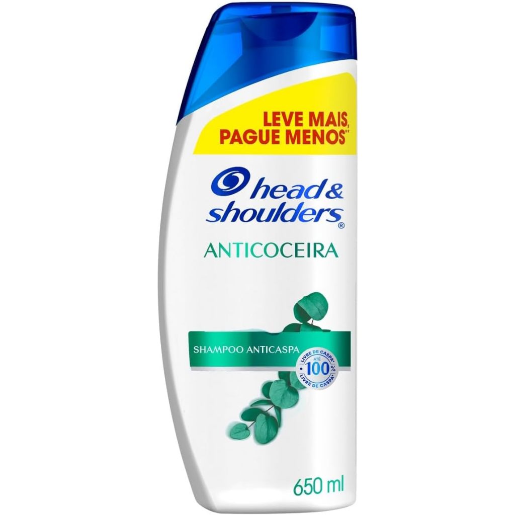 Shampoo Head & Shoulders 650ml, antiqueda, anticoceira e 3 em 1