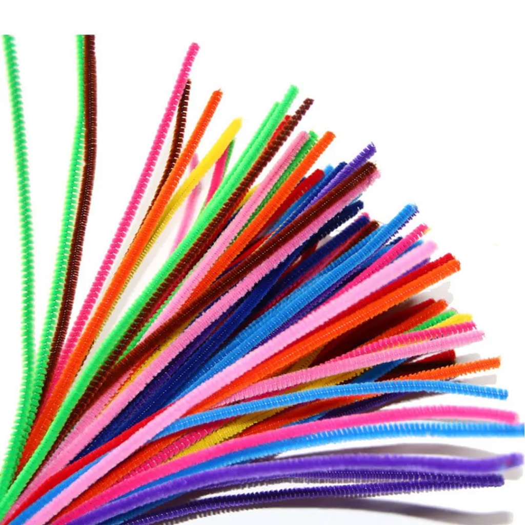 Haste De Chenille Colorido 30cm Limpador Cachimbo