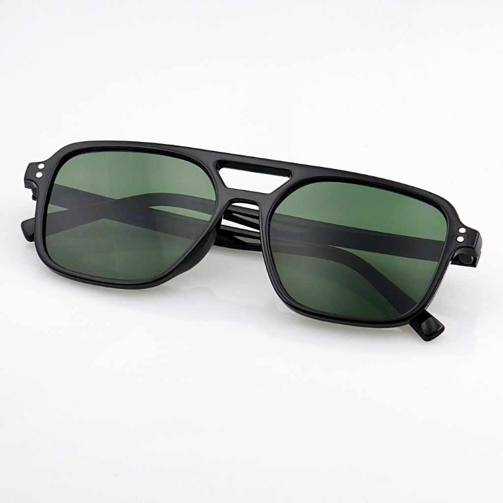 Óculos de Sol Quadrado Vintage Oversized – Lente Oceano Colorida e Polarizada, Modelo Unissex