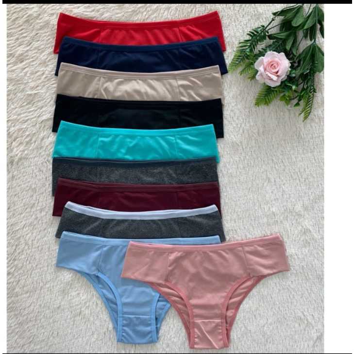 Kit Calcinha Pala-Dupla Feminina - Conforto - NÃO MARCA - PÓS PARTO! CORES VARIADAS!!!