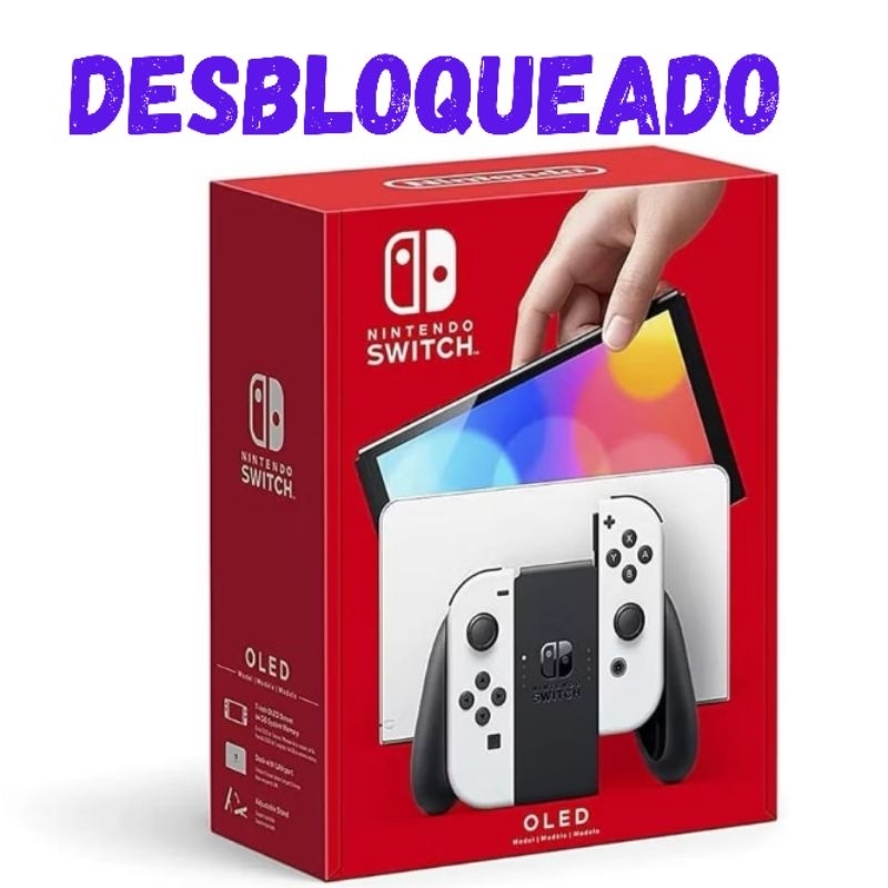 Nintendo Switch Oled Desbloqueado Novo + Cartão de memória Original com Garantia