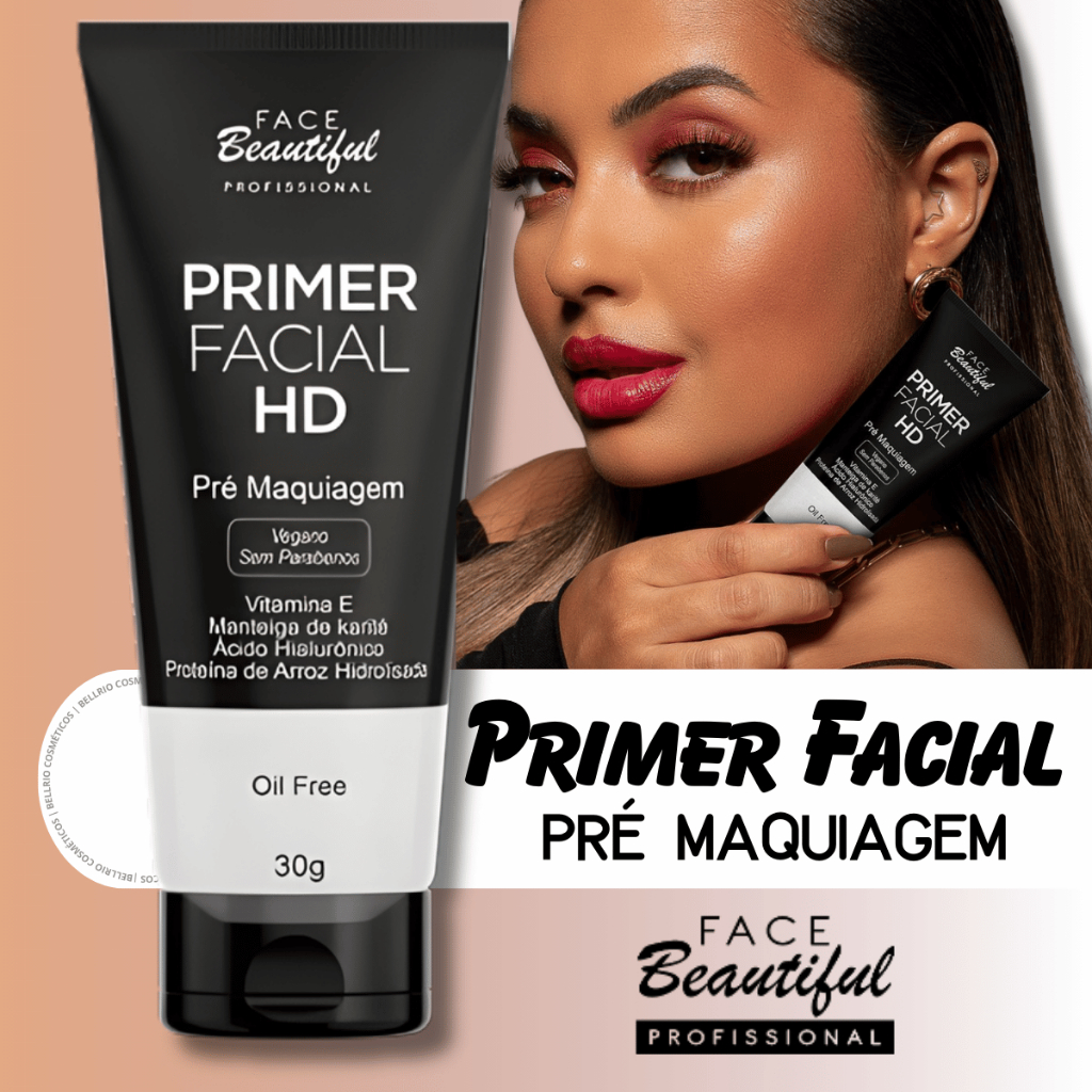 Primer Facial Pré Maquiagem HD Alta Fixação Face Beautiful 30g