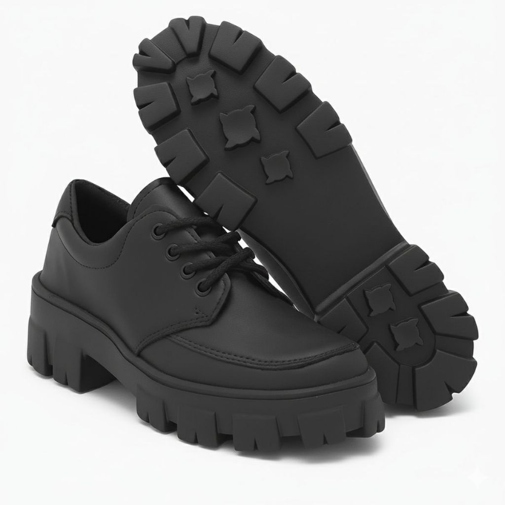 Mocassim Feminino Tratorado Oxford Plataforma Sapato Feminino Moda Blogueira