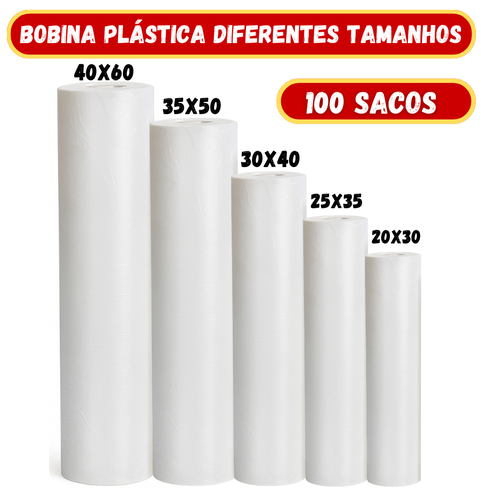 Bobina Plástica Picotada Sacos Plásticos Mercado Freezer Frutas Verduras Congelar Alimentos Microondas