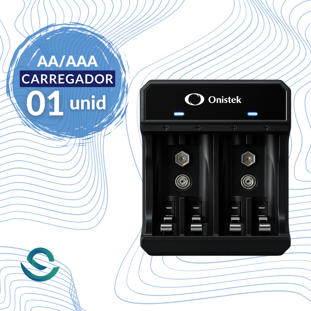 Carregador Para Pilhas AA/AAA Pequena Palito Type-C Carga Rápida