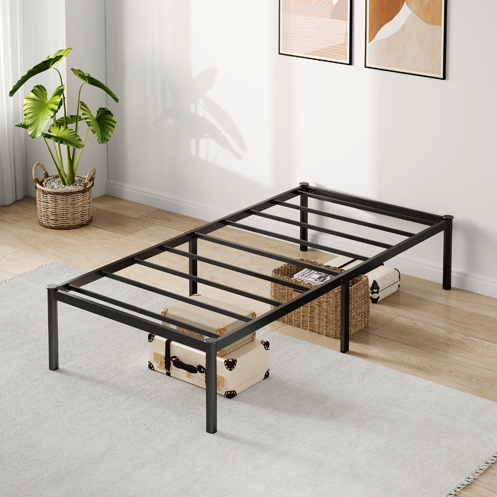 Estrado De Metal Para Cama de Solteiro/Cama De Casal,Fácil De Instalar e Dobrável Com Suportes De Ripas De Aço